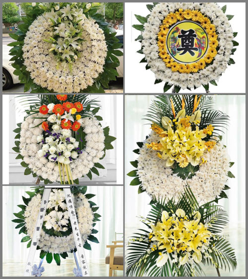 浙江省台州临海市小芝镇横峙村花圈速递
